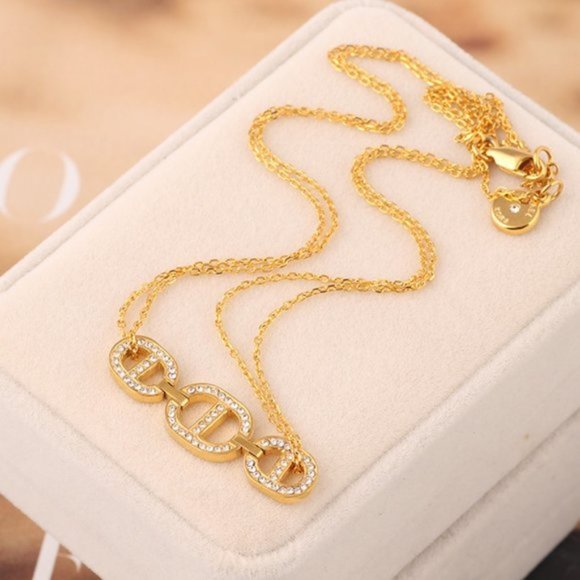 Michael Kors Gold-plated Diamond Double Necklace - Picture 1 of 7